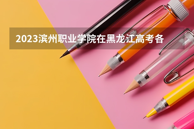 2023滨州职业学院在黑龙江高考各专业计划招多少人