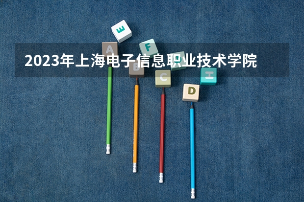 2023年上海电子信息职业技术学院录取分数参考