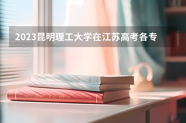 2023昆明理工大学在江苏高考各专业计划招多少人