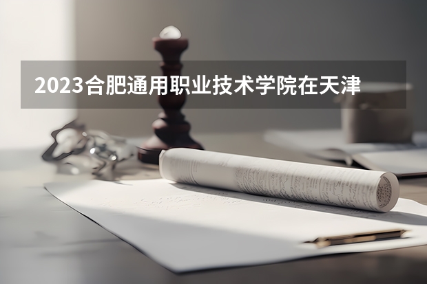 2023合肥通用职业技术学院在天津高考各专业计划招多少人