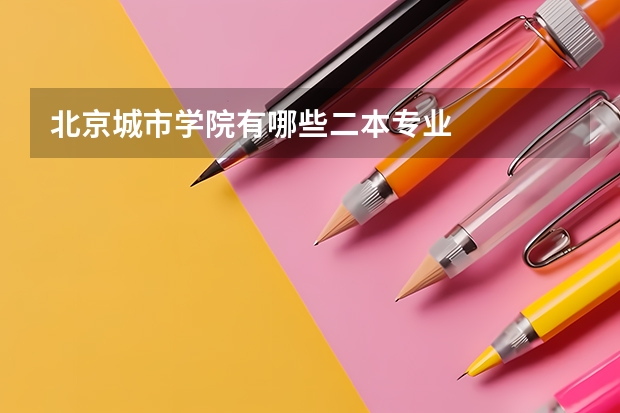 北京城市学院有哪些二本专业