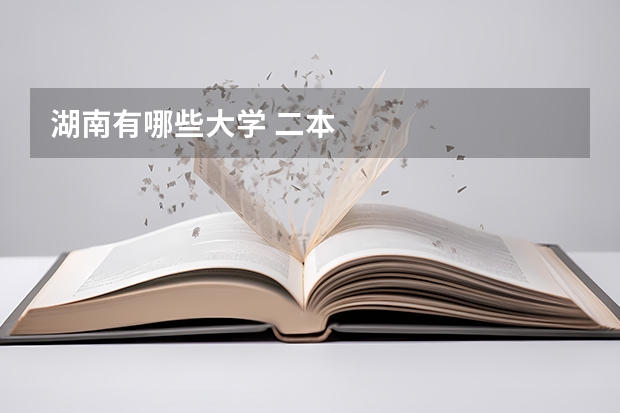 湖南有哪些大学 二本