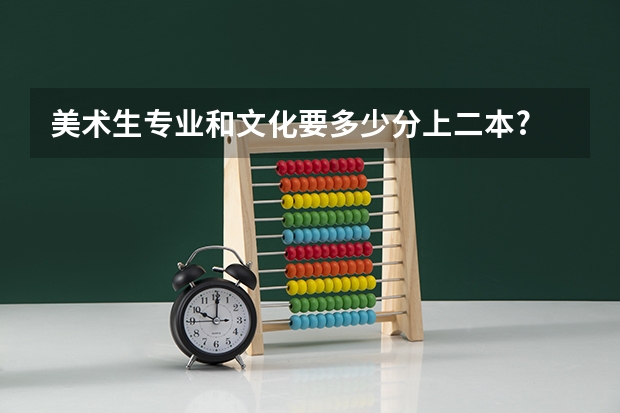 美术生专业和文化要多少分上二本?