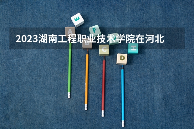 2023湖南工程职业技术学院在河北高考各专业计划招多少人