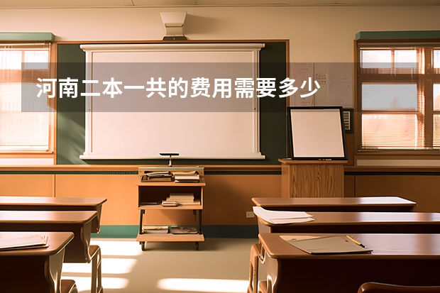 河南二本一共的费用需要多少