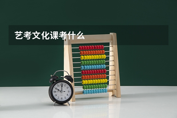 艺考文化课考什么