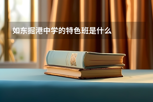 如东掘港中学的特色班是什么