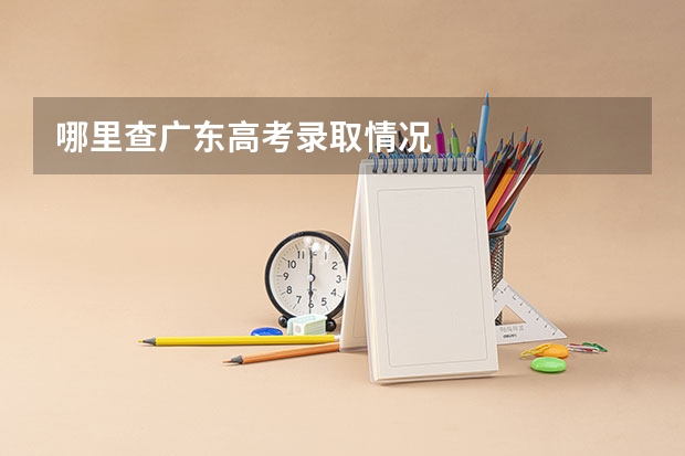 哪里查广东高考录取情况