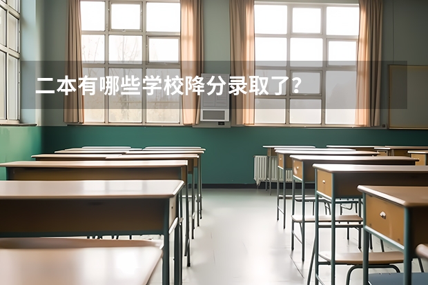 二本有哪些学校降分录取了？