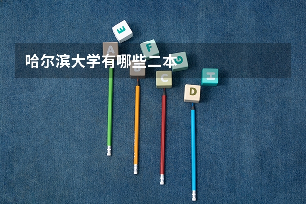 哈尔滨大学有哪些二本