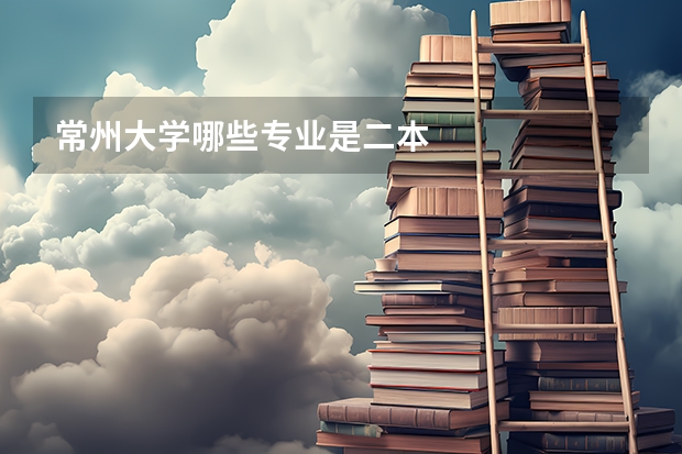 常州大学哪些专业是二本