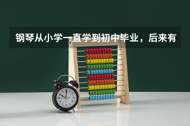钢琴从小学一直学到初中毕业，后来有段时间放下没学，高考还可以走这个钢琴吗？