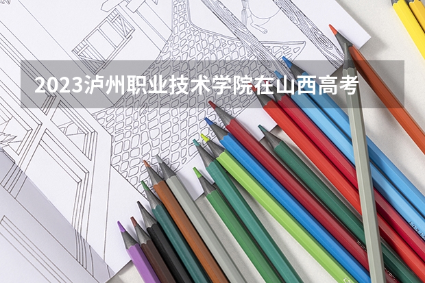 2023泸州职业技术学院在山西高考各专业计划招多少人
