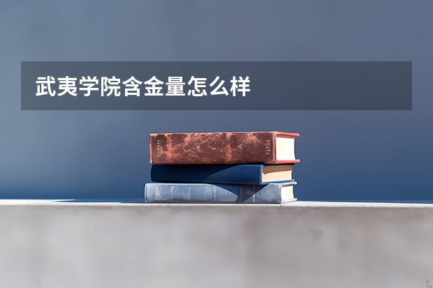 武夷学院含金量怎么样