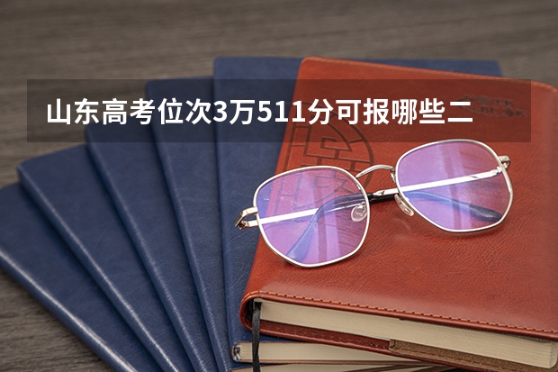 山东高考位次3万511分可报哪些二本大学